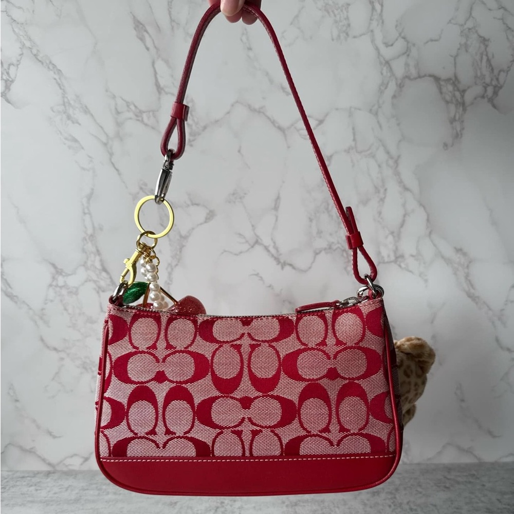Red Cherry Coach Demi Shoulder Bag - Picture 9 of 9